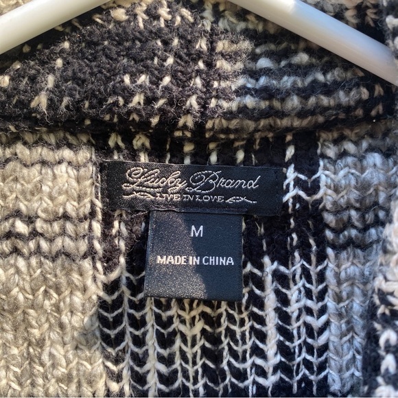 Lucky Brand knit jacket with asymmetrical zip front size medium - Picture 2 of 10